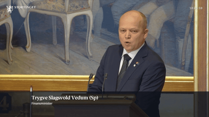 Skjermbilde av statsråd Vedum